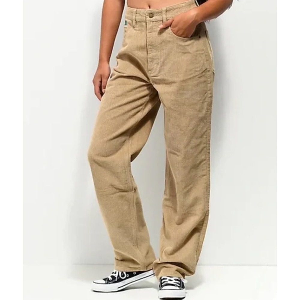 Empyre Tori Khaki Corduroy Baggy Loose Fit Skate Pants Womens Size 4
